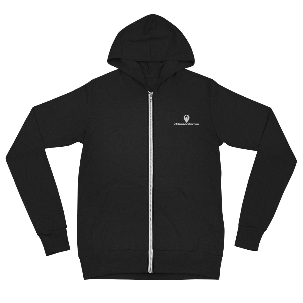 nSeason Farms Unisex zip hoodie